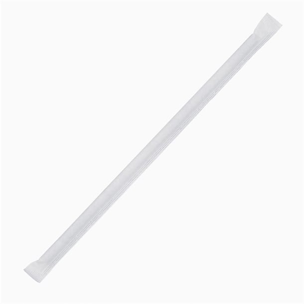 Fiesta Compostable Individually Wrapped Paper Straws Black (250 Pack) fp440