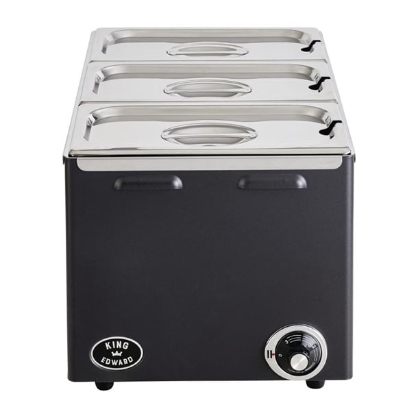 King Edward Wet and Dry Heat Bain Marie Black fs282