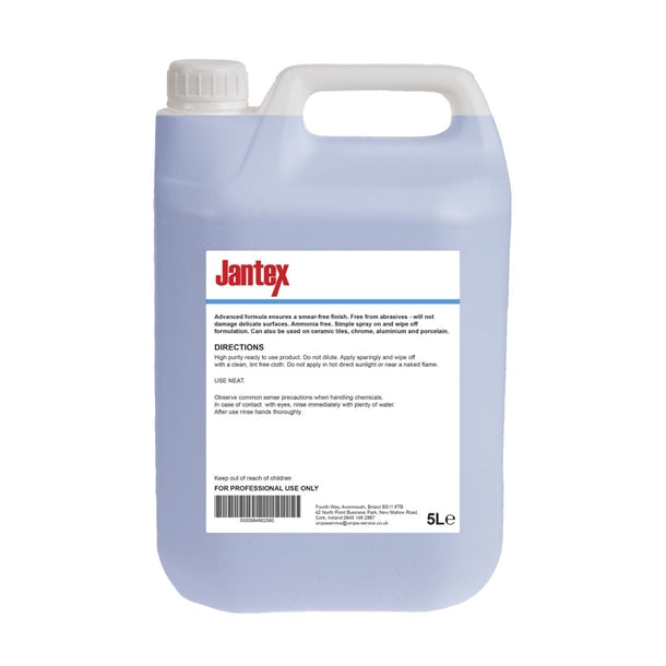 Jantex Glass and Stainless Steel Cleaner Ready To Use 5Ltr fs307