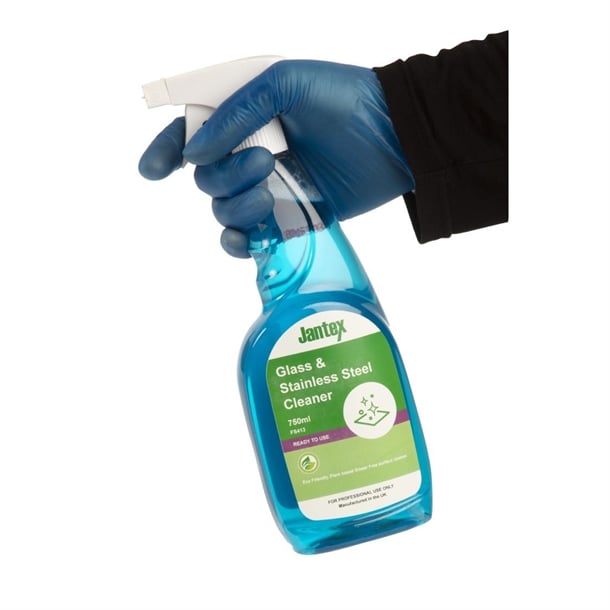 Jantex Green Glass and Stainless Steel Cleaner Ready To Use 750ml fs413