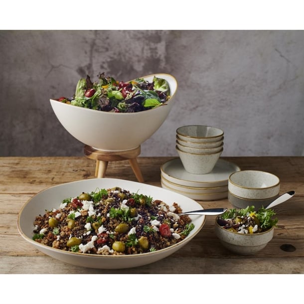 Churchill Melamine Stonecast Moonstone Buffet Bowl 360mm (2 Pack) fs910