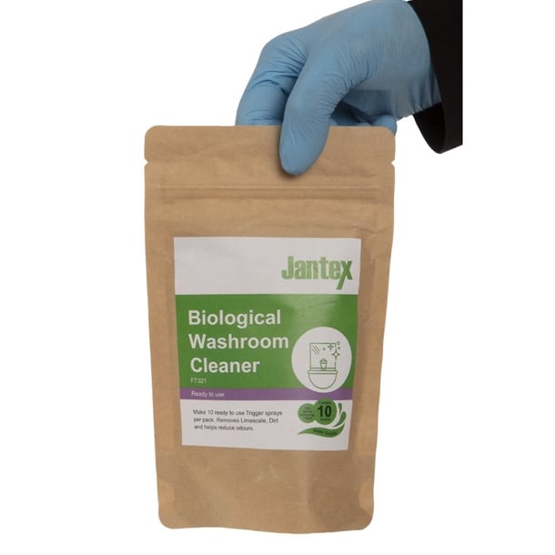 Jantex Green Biological Washroom Cleaner Sachets (10 Pack) ft321