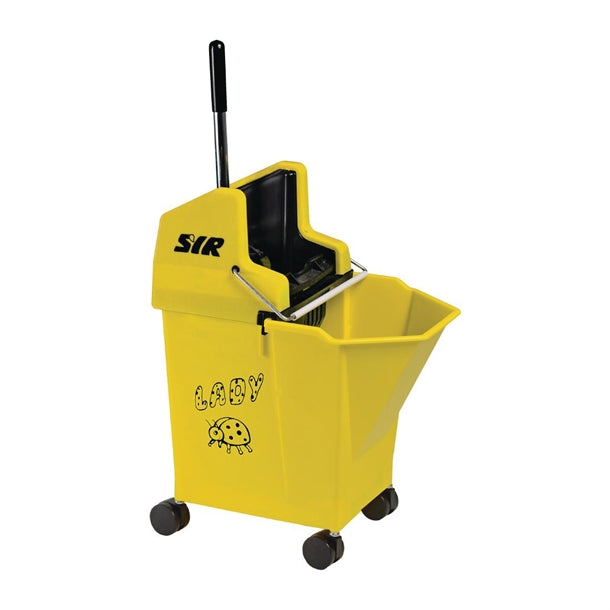 SYR NU Lady 2 Combine System Mop Bucket and Wringer 9Ltr Yellow ft334