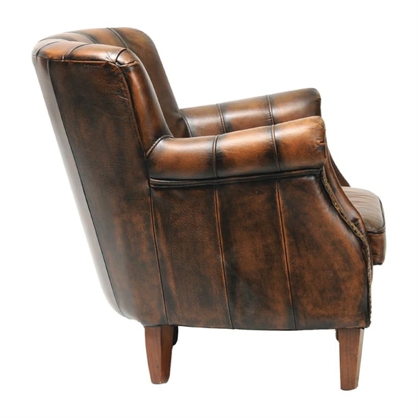 Lancaster Leather Chair Chestnut ft441