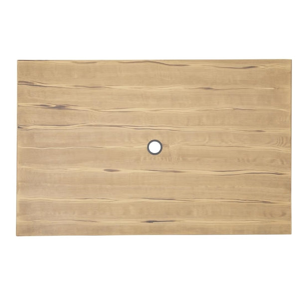 Bolero Complete Outdoor Aluminium Table Light Wood Effect Finish 1200x760mm ft954