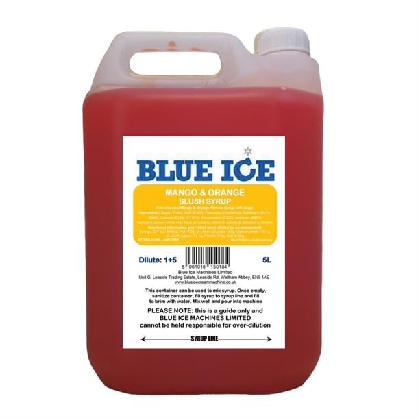 Blue Ice Slush Mix Mango & Orange Flavour 5Ltr fu111