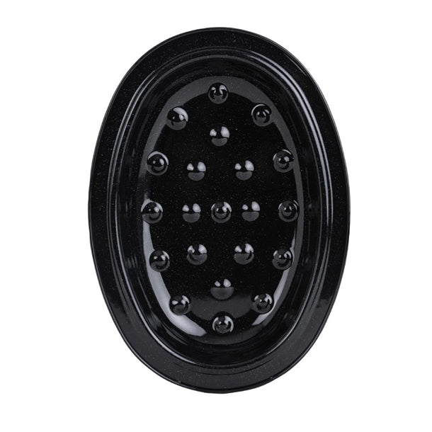 Wham Enamel Oval Roaster Black 240x333mm fu151