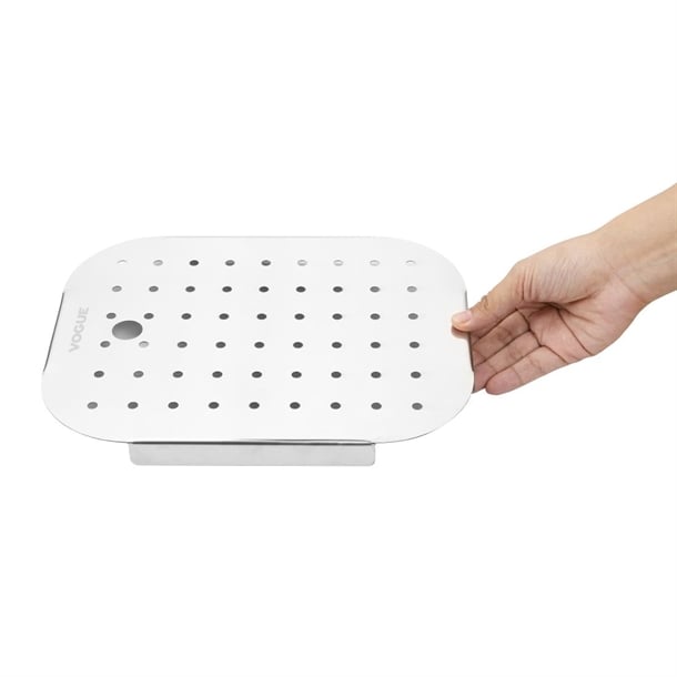 Vogue Stainless Steel GN Drainer Tray for GN 1/2 fu267