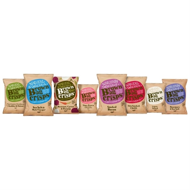 Brown Bag Crisps Lightly Salted Veggie Crisps 40g (15 Pack) fu436
