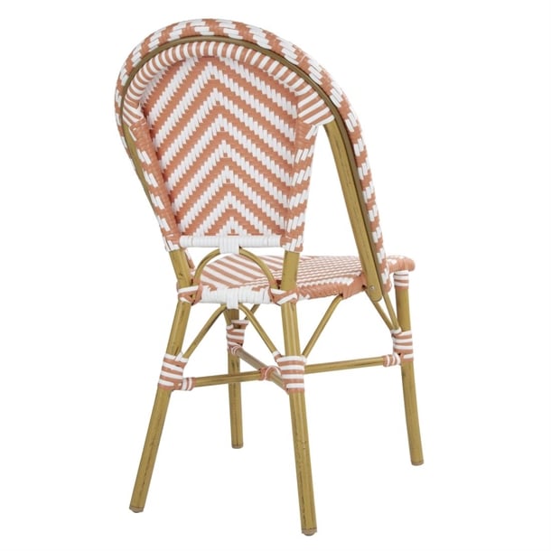 Bolero Parisian Style Rattan Side Chair Coral (2 Pack) fu534