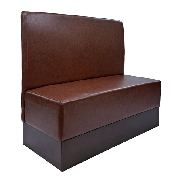 Single Booth in Bison Espresso Vinyl fu643