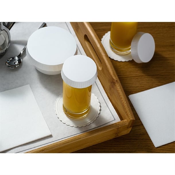 SolutionWare Paper Glass Covers White 80mm (1000 Pack) fu699