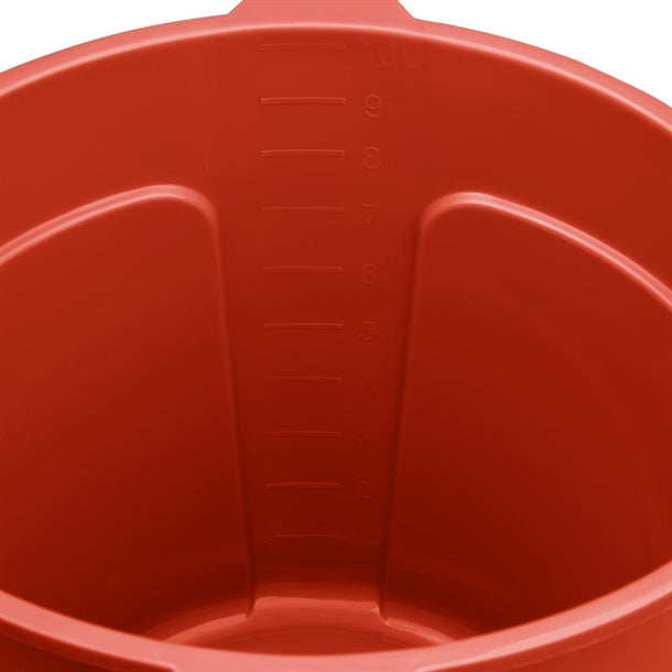 Jantex Red Graduated Bucket with Pouring Lip 10ltr fu832