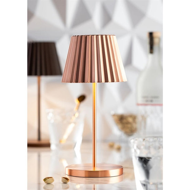 Utopia Dominica LED Cordless Table Lamp 260mm Brushed Copper (6 Pack) fu991