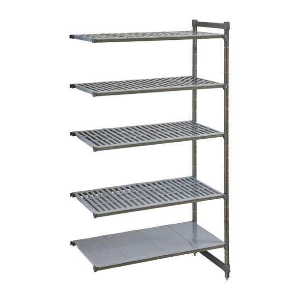 Cambro Camshelving Basics Plus Add-On Unit 5 Tier With Vented Shelves 2140H x 540D mm p_fw664