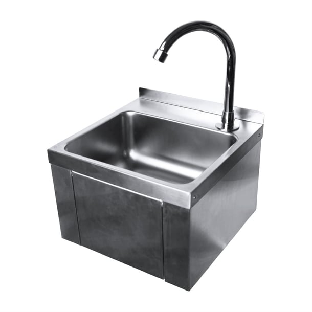 Oxford Hardware Stainless Steel Square Knee Operated Hand Wash Basin fw857