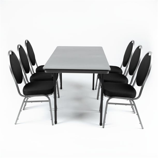 Bolero ABS Rectangular Folding Table Grey 5ft gc595