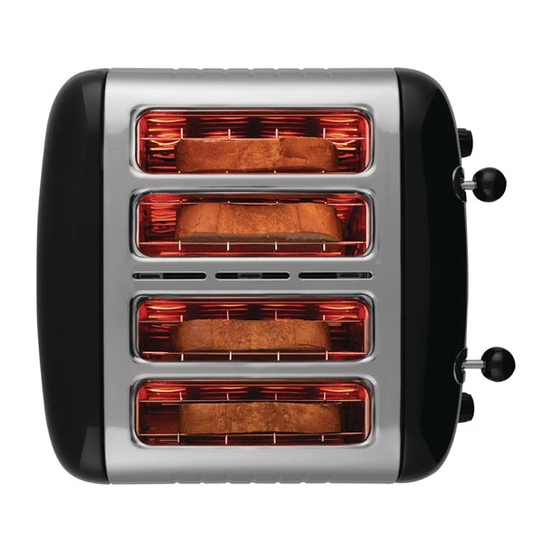 Dualit 4 Slice Lite Toaster Black 46205 gf336