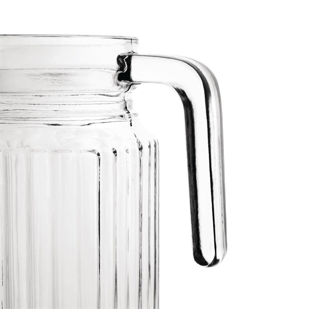 Olympia Ribbed Glasses Jugs 1Ltr (6 Pack) gf922