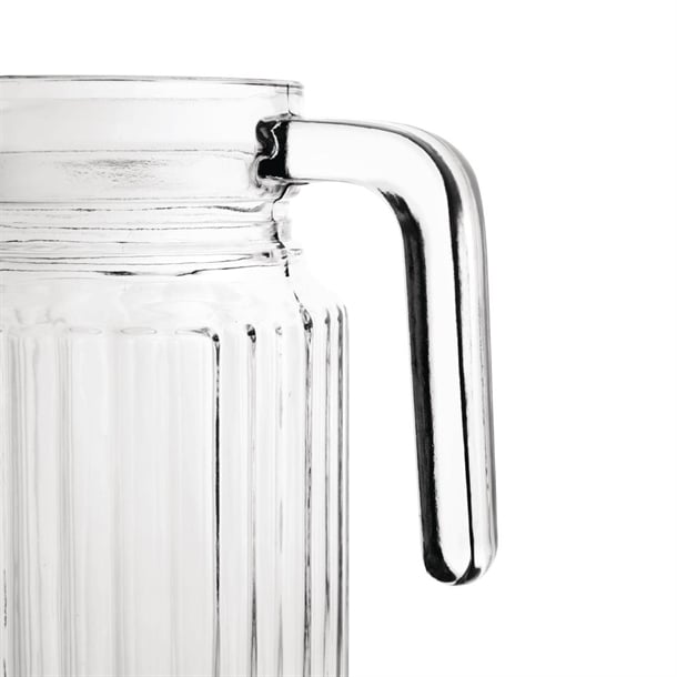 Olympia Ribbed Glasses Jugs 1Ltr (6 Pack) gf922