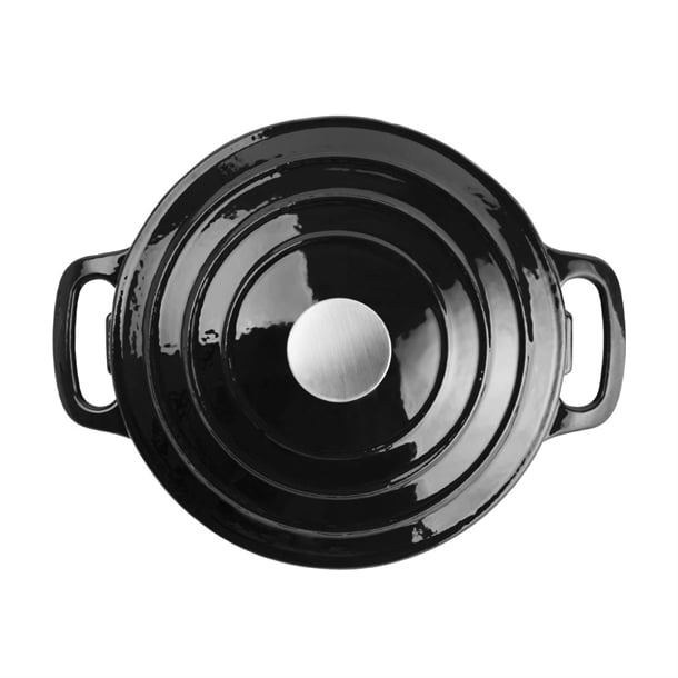 Vogue Round Casserole Dish Black 4Ltr gh301