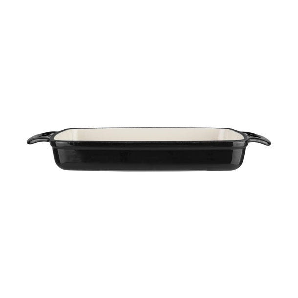 Vogue Rectangular Cast Iron Dish Black 1.8Ltr gh323