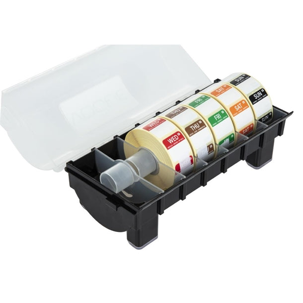 Hygiplas Removable Colour Coded Food Labels with 1" Dispenser gh473