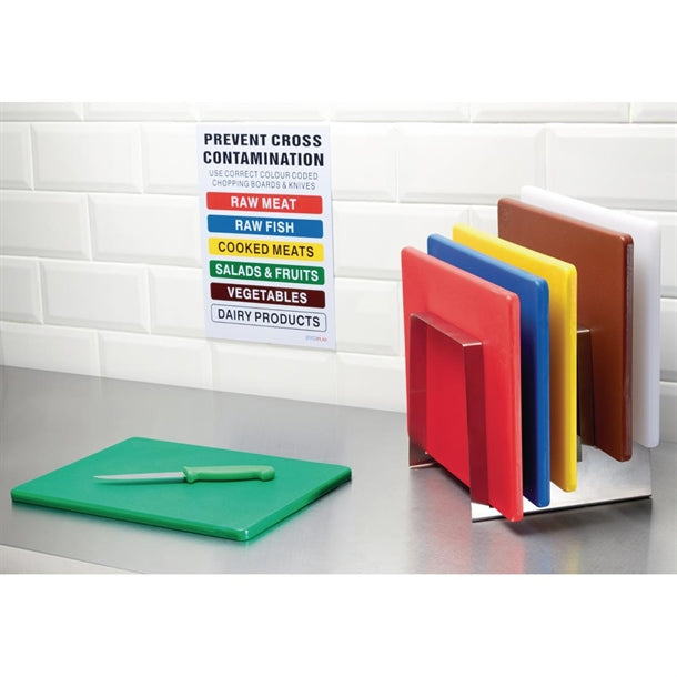Hygiplas Tiered Chopping Board Rack 6 Slots j251