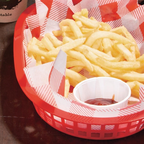 Olympia Oval Polypropylene Food Baskets Red (6 Pack) gh967