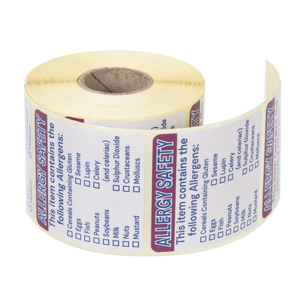 Hygiplas Allergen Food Labels (500 Pack) gj058
