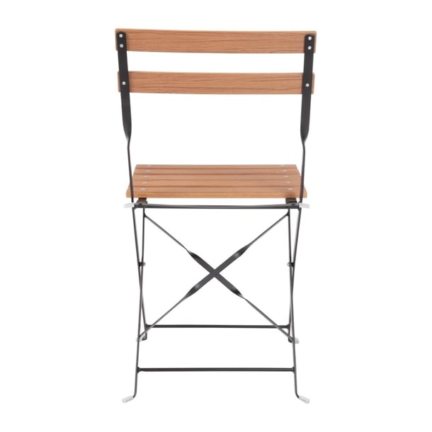 Bolero Faux Wood Bistro Chair (2 Pack) gj766