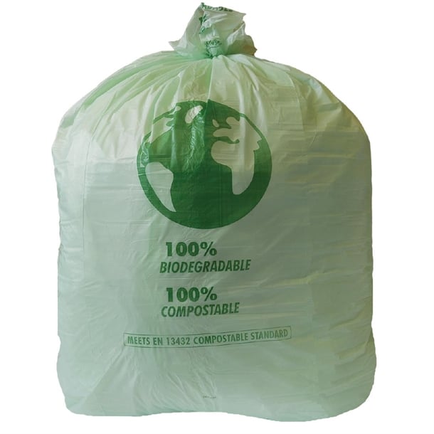 Jantex Green Compostable Bin Liners 90Ltr (20 Pack) hw685