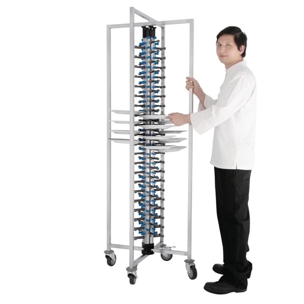 Vogue Mobile Plate Rack 84 Plates gk978