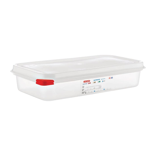 Araven Polypropylene 1/3 Gastronorm Food Containers 2.5Ltr (4 Pack) gl262