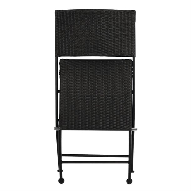 Bolero PE Wicker Folding Chair Set (2 Pack) gl303
