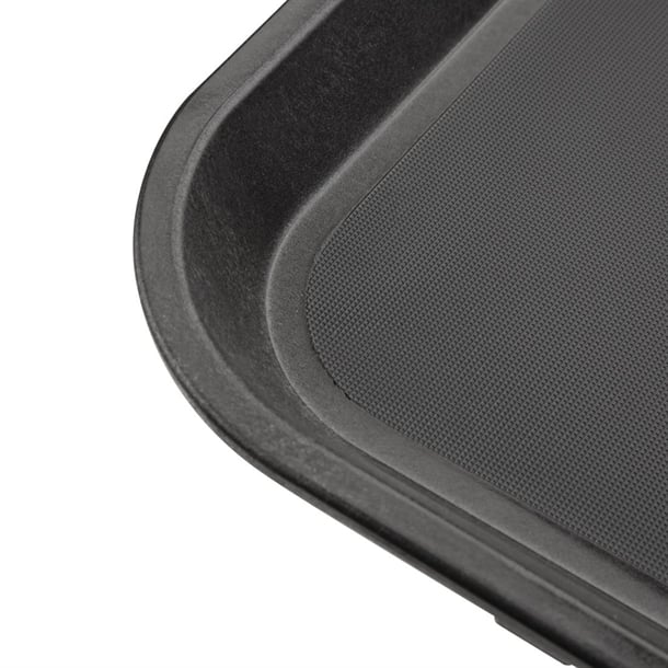 Olympia Kristallon Polypropylene Rectangular Non-Slip Tray Black p_gm238