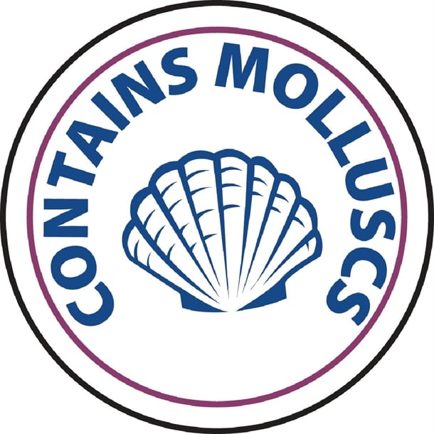 Vogue Food Allergen Label Molluscs (1000 Pack) gm812