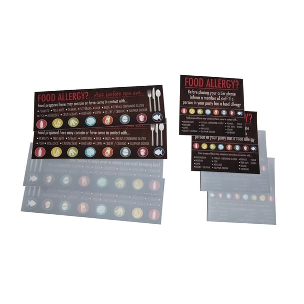 Food Allergen Window and Wall Stickers (8 Pack) gm818