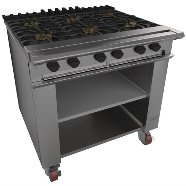 Falcon Chieftain 6 Burner Gas Boiling Table on Castors G1060X p_gp002