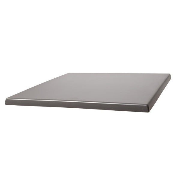 Werzalit Pre-drilled Square Table Top Dark Grey 700mm gr636