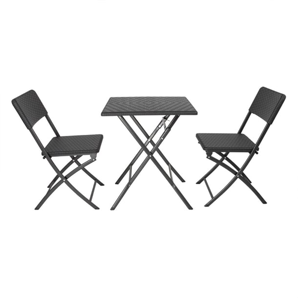 Bolero Square Folding Table Black 620mm gr772