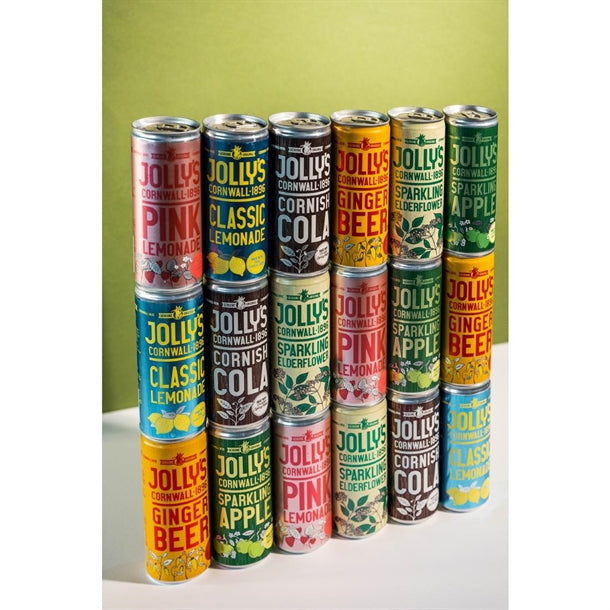 Jolly's Cornish Pink Lemonade Cans 250ml (24 Pack) hn942