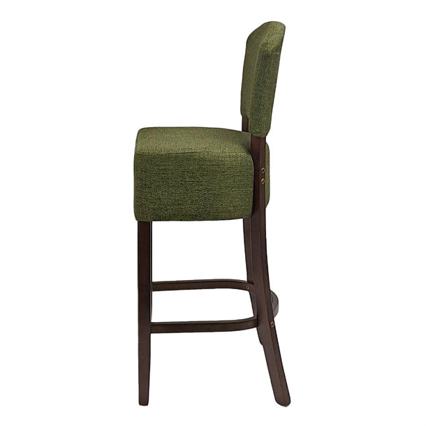 Hanoi Bar Chair In Soft Oak with Shetland Forest Seatpad hp792