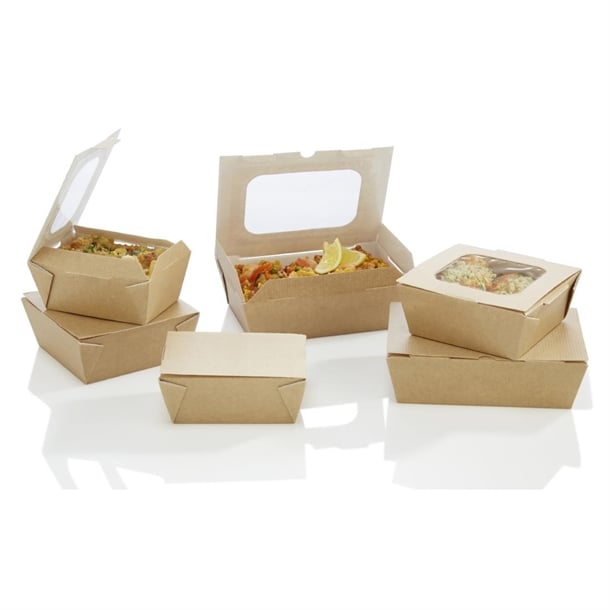 Huhtamaki Taste Medium Food to Go Box with window (270 Pack) hp956