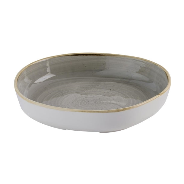 Churchill Stonecast Grey Organic Walled Bowls 232mm (6 Pack) hr424