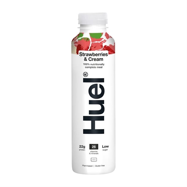 HUEL 100% Nutritionally Complete Meal Drink - Strawberries and Cream 500ml (8 pack) hs546