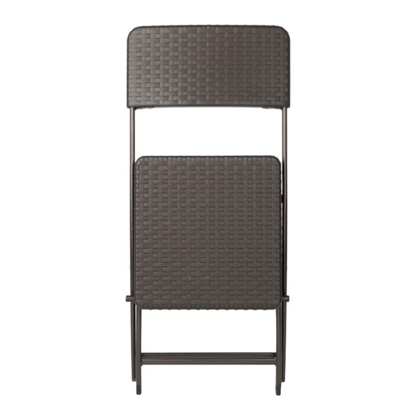 Bolero Rattan Folding Chairs Brown (2 Pack) hs558