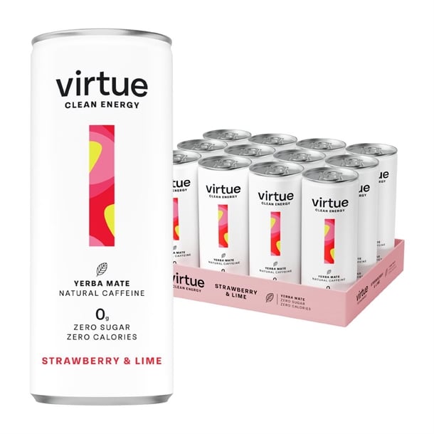 Virtue Yerba Mate - Strawberry & Lime 250ml (12 Pack) hs866