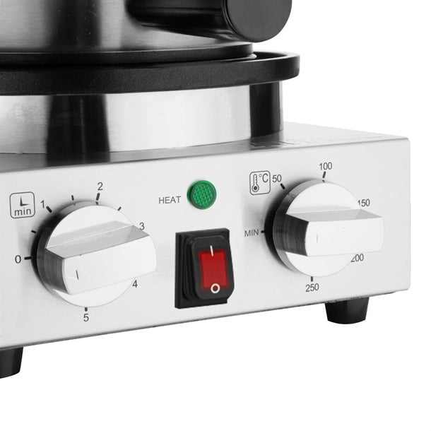Buffalo Round Belgian Waffle Maker hs985