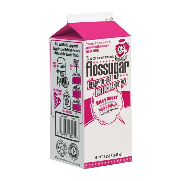 Flossugar Pink Vanilla Ready to Use Cotton Candy Mix 1.47kg hs987